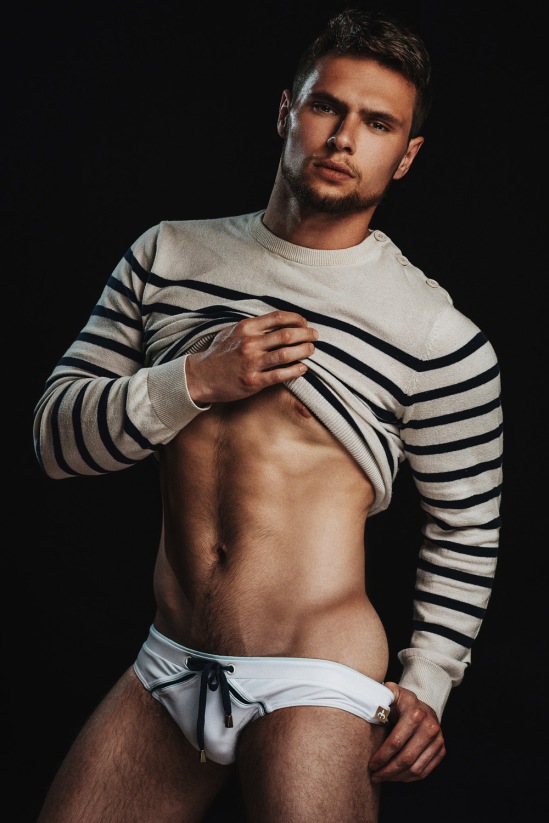 Hunk male model Alex Derita at colby Models NYC delights our screens with the new story taken by Serge Lee for Dominus Magazine styled by Kai Jankovic.